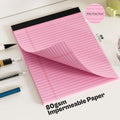 2 Pcs Legal Pads 8.5 X 11 Pink Note Pads 8.5 X 11 Notepad 8.5 X 11 Micro Perforated Writing Pads 8.5 X 11 Lined Paper Pads Wide Ruled Pad of Paper