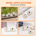 Luminous Cow Car Dashboard Decor, 6PCS Cute Cow Dash Decorations, Rear View Mirror Ornament, Interior Accessories