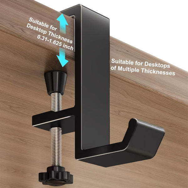 JAKO Headphone Stand - Aluminum Alloy Headphone Holder, Under Headset Stand for Desk Fit for PC Gaming Headset Hanger Hook Suitable for Office,