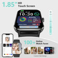 Blackview 2025 Smart Watch (Answer/Make Calls), Fitness Watch for Men and Women with Heart Rate/Spo2/Sleep Monitor/2 Straps, 100+ Sports Modes,