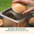 Cuisinart Stainless Steel Butter Wheel, Raised Bottom Butter Roller for Griddle for Golden Crust and Even Spread, Kitchen Grill Accessory for