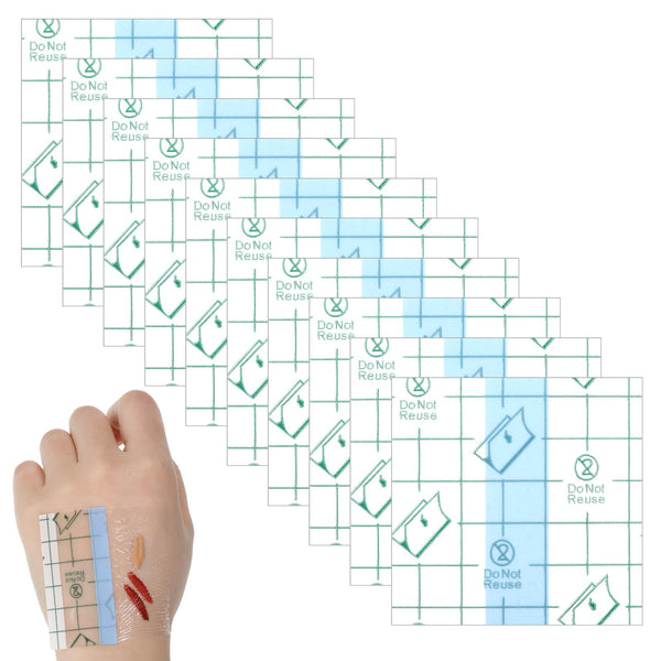 Jeffdad 100 Pcs Makeup Hand Palette Single Use Makeup Mixing Palette Tape Artist Must Cosmetic Transparent Waterproof Tape for Women Supplies(6 * 6Cm)