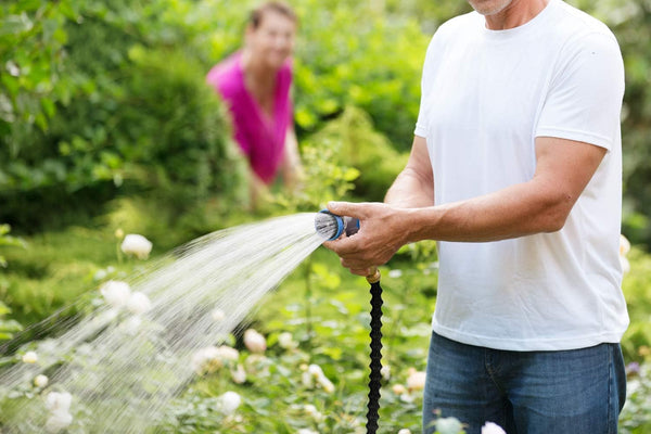 INNAV8 Garden Hose Nozzle Heavy Duty - Features 10 Spray Patterns, THUMB CONTROL On Off Valve Hose Sprayer Nozzle for Easy Water Control - Outdoor