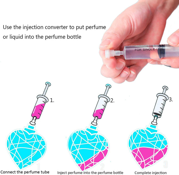 MUB 10Ml Perfume Refill Pump Tools, Perfume Decanter Kit Dispenser with Adapter Tools for Perfumes Transfer, Plastic Perfume Extractor Syringe