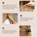 BLACK EGG Boar Bristle Hair Brush for Women Men Kid, Soft Natural Bristles Brush for Thin and Fine Hair, Restore Shine and Texture, Set Includes