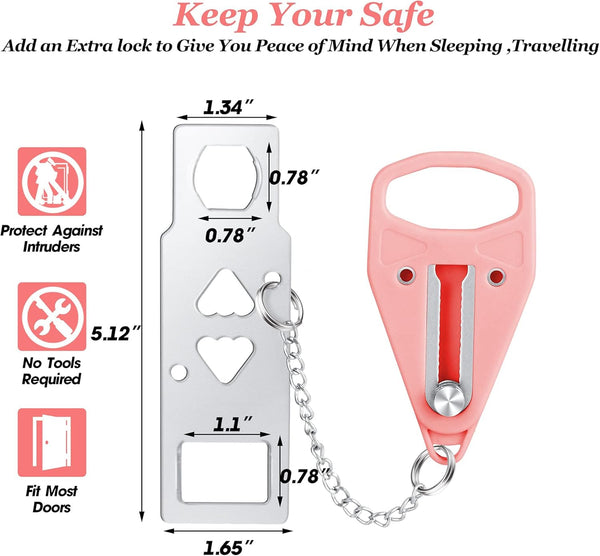 Acemining Portable Security Door Locker Travel Lockdown Locks for Additional Safety and Privacy Perfect for Traveling Hotel Home Apartment