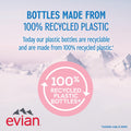 Evian Natural Spring Water, 1 L Bottle, 12 Pack