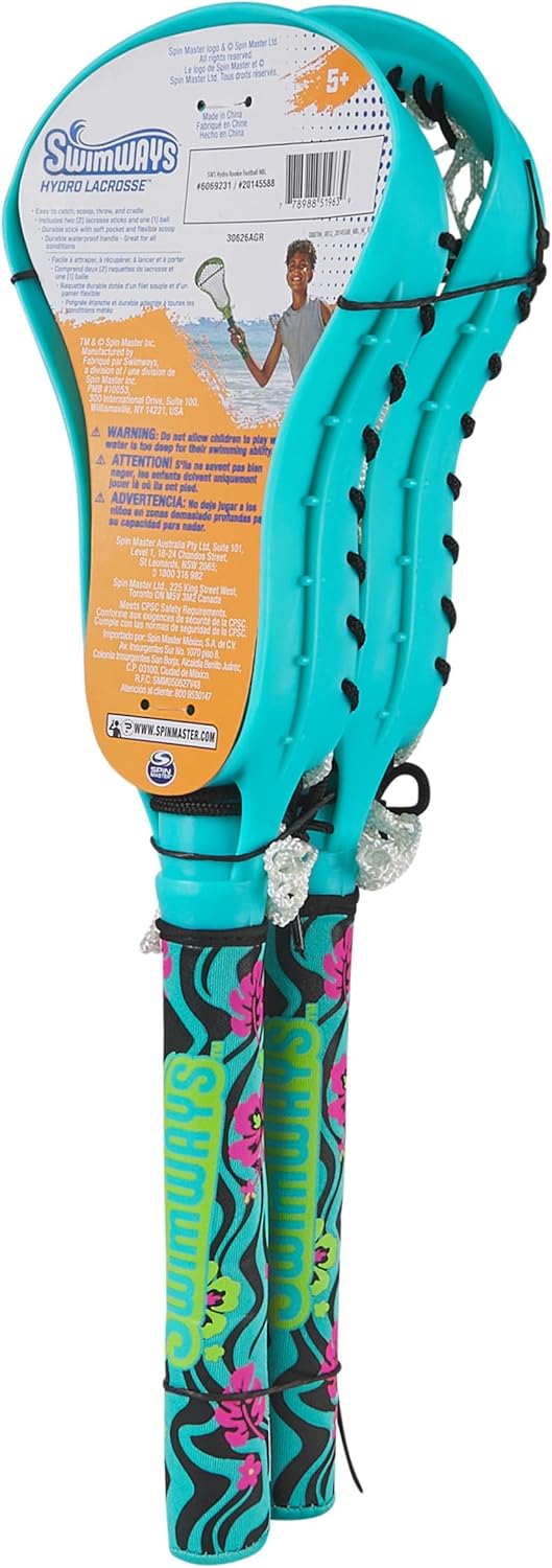 Swimways Hydro Lacrosse, Blue, Outdoor Games for Adults & Kids, Swimming Pool Accessories and Pool Party Games, Blue
