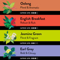 Choice Organic Teas Sipping Box Tea Sampler, Variety Gift Box, 32 Total Tea Bags, 8 Flavors, Caffeinated and Caffeine-Free Teas, Sustainably