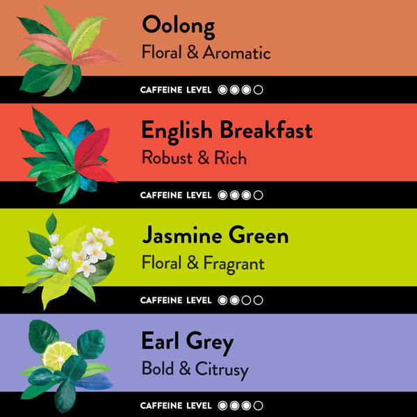 Choice Organic Teas Sipping Box Tea Sampler, Variety Gift Box, 32 Total Tea Bags, 8 Flavors, Caffeinated and Caffeine-Free Teas, Sustainably