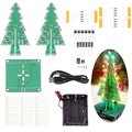 3D Xmas Christmas Tree DIY Model Assemble Kit with 7 Color Flashing RGB LED Circuit Funny Electronic Science Experiment Kit STEM Project PCB Board