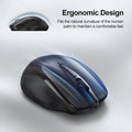 TECKNET Wireless Mouse Rechargeable, 2.4G USB-A Silent Mouse, Quiet Click, 6 Adjustable 4800 DPI, Cordless Computer Mice, Ergonomic Mice for