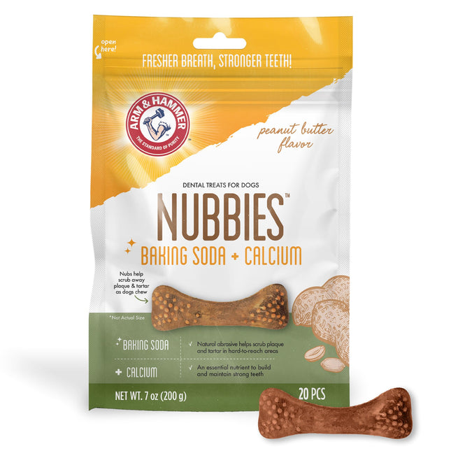 Arm & Hammer for Pets Nubbies Dental Treats for Dogs | Dental Chews Fight Bad Breath, Plaque & Tartar without Brushing |