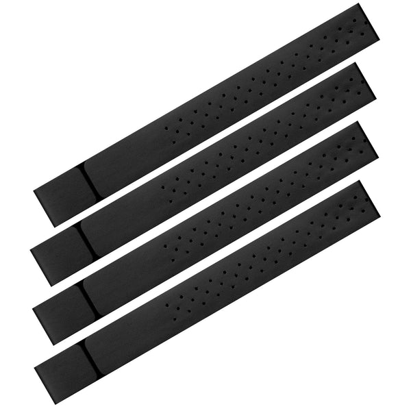 Oudain 4 Pcs Replacement Heart Rate Monitor Band, Soft Heart Rate Armband Strap, Theory Fitness Adjustable(0.8 X 14.2 Inch,Black)