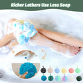 Amazerbst loofah,Shower loofah loofah Sponge,Bath Sponge Body Scrubber for Women and Men (Green Purple Blue Black Black Black)