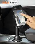 Apps2Car Universal Car Cup Phone Holder | Quick Extension Long Arm | 360Â° Swivel | Adjustable for Iphone, Samsung, Google, and All Smartphones |