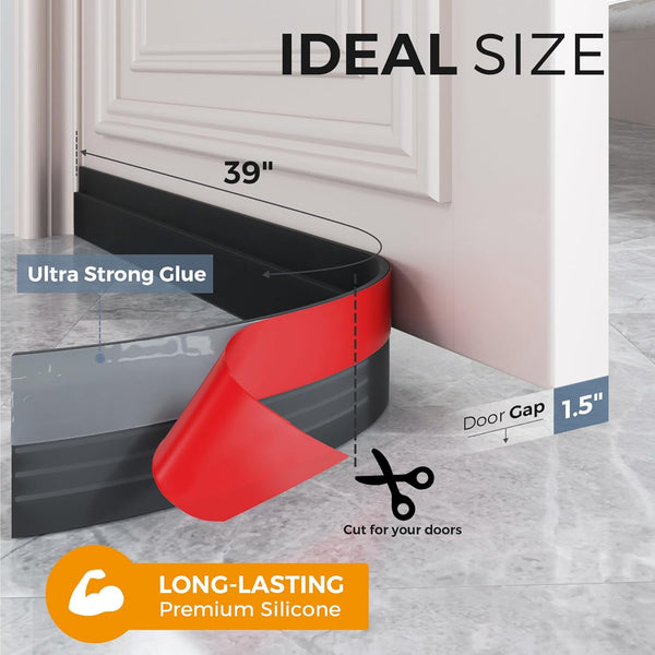 Grotheory 2 Pack under Door Draft Stopper, Home Improvement, Weather Stripping Door Seal, Bottom of Door Sweep, Garage Window Blocker Noise Dust