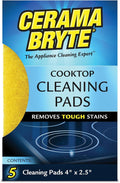 Cerama Bryte 10 X 5 Pack Cleaning Pads Cooktop and Stove Top Cleaner for Glass - Ceramic Surfaces, 50 Count