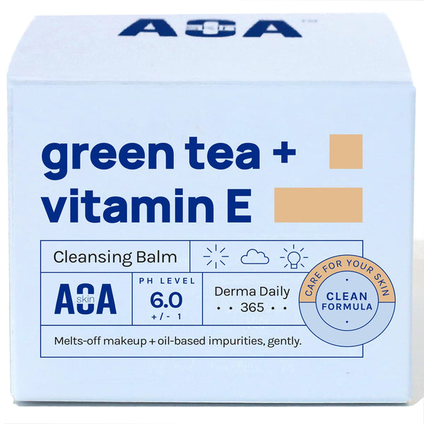 AOA STUDIO Skin Green Tea & Vitamin E Cleansing Balm, Melting Balm to Oil for Makeup Remover, Double Cleansing, Face Wash Cleanser All Skin Type