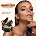 Mushroom Head Air Cushion CC Cream - BB Cream Face Makeup Foundation for Mature Skin Moisturizing Concealer Brighten Long-Lasting, Even Skin Tone