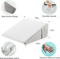 Wedge Pillow, 10 Inch Bed Wedge Pillow for Headboard, Pillow Wedge for Acid Reflux Relief, Sleeping, Back Pain Relief, Snoring, Triangle Pillow
