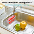 Sponge Holder for Kitchen Sink, Kitchen Sink Sponge Holder,Sink Caddy,Dish Soap Holder ï¼Mat Silverï¼