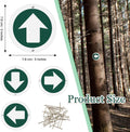 Amylove 24 Pieces Bright Reflective Trail Markers round Bin Marker with Reflective Tacks Aluminum Signs Thumb Tacks for Hunting Hiking Camping and