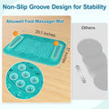 Atsuwell Acupressure Foot Massage Mat, 5-Zone Reflexology Mat with Dual Massage Ball Tracks, Portable Foot Pressure Point Pad for Stress Relief,