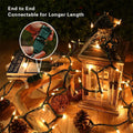 ODEETRONIC Christmas Lights, 21.63Ft 100 Count Incandescent Clear Christmas Lights, UL Certified Outdoor Christmas Mini Light Connectable, Green