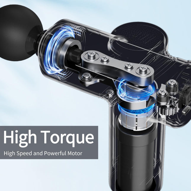 Massage Gun Deep Tissue, Silent Brushless Motor and Portable Massage Gun with 4 Interchangeable Heads for Deep Muscle Re