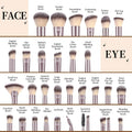 MAANGE Makeup Brushes Set 46 Pcs Makeup Tool Set Premium Synthetic Brush Make up Brush Set Multi-Functional Makeup Kit (Black, 46 Piece Set)