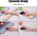 Bloss Leather Desk Pad and Keyboard Wrist Rest, Large Mouse Pad + Keyboard Pad+Mouse Wrist Support, Non-Slip Desk Mat Protector for Office,