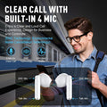 Wireless Earbuds Bluetooth 5.4 Headphones Bass Stereo Wireless Earphones with 4 ENC Noise Cancelling Mic Hifi Stereo IPX8 Waterproof 48H Playtime