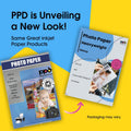 PPD 4X6 High Gloss Photo Paper for Inkjet 64Lbs 240Gsm 10.9Mil Heavyweight Instant Dry and Water-Resistant X 50 Sheets (PPD-27-50)