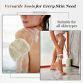 Natural Hemp Bath Mitts & Loofah Gloves Set - Exfoliating Shower Gloves for Women and Men, Organic Fiber Body Scrubber, Reusable Eco-Friendly Bath