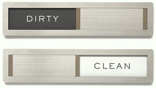 Dishwasher Magnet Clean Dirty Sign, Kubik Letters Premium Stainless Steel Grade 304, Kitchen Organizers and Storage Decor Accessories, Extra