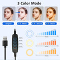 Desk Ring Light with Telescopic Stand, Travel Desktop Hola Light for Phone Selfie Laptop Zoom Video Calls Makeup Tiktok Reels Live Streaming