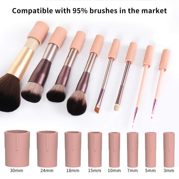 Senbowe Upgraded Makeup Brush Cleaner and Dryer Machine, Electric Cosmetic Automatic Brush Spinner with 8 Size Rubber Collars, Wash and Dry in