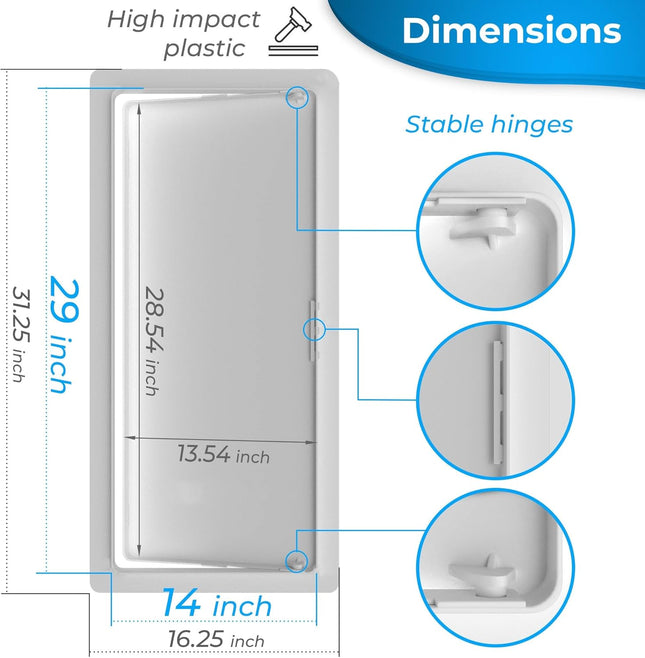 Access Panel for Drywall - 14 X 29 Inch - Wall Hole Cover - Access Door - Plumbing Access Panel for Drywall - Heavy Dura