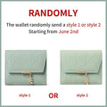 Bifold Wallet Women Leather RFID Blocking Card Holder Compact Wallet Zipper Coin Pocket with ID Window