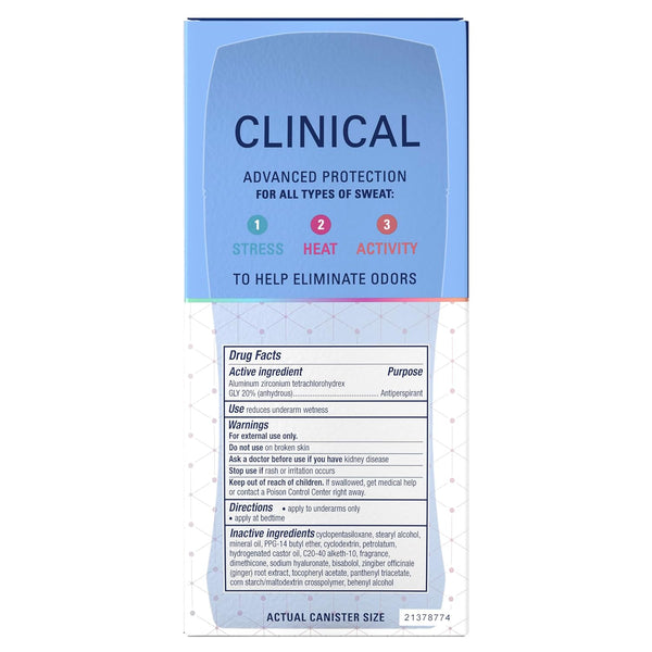Secret Clinical Strength Antiperspirant Deodorant for Women, Stress Response, 3X Stress Protection, 72Hr Sweat & Odor Protection, PH Balancing