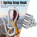 Carabiner 3 Inch Spring Snap Hook, 16Pcs M8 5/16 Inch Spring Snap Hook Quick Link for Camping Hiking, 500LBS Holding Capacity Heavy Duty Steel