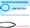 Hourleey Pressure Washer Hose 30 FT, 3600 PSI Flexible Kink Resistant Power Washer Hose Replacement, 1/4" Quick Connect Pressure Hose Extension, Blue