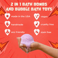 Superhero Bath Bombs for Kids & Boys with Surprise Hero Toys inside (1 Pack) - Large Bubble Bomb for Boys & Girls - Fruity Scent, Relaxing, Gift