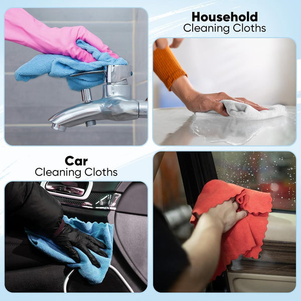 Orighty Microfiber Cleaning Cloths, 75 Sheets Shop Towels, Reusable Paper Towels Shop Rags, Washable Microfiber Towel Roll Cleaning Rags for Cars,