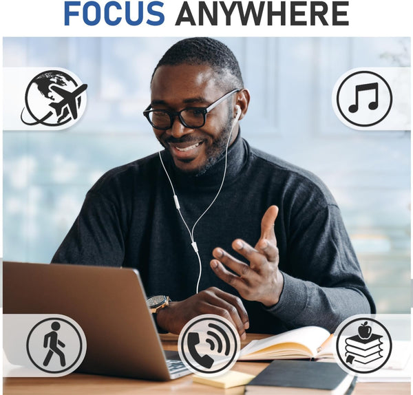 LUDOS FEROX Wired Earbuds In-Ear Headphones, 5 Year Warranty, Earphones with Microphone, Noise Isolation Corded for 3.5Mm Jack Ear Buds for