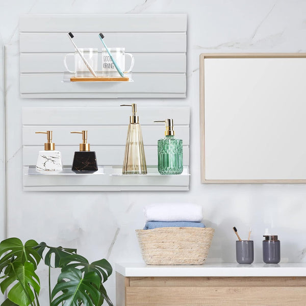 Maitys Hanging Slatwall Shelves Accessories Clear Slatwall Wire Shelf Shoe Shelves for Wall Retail Display Home Shoe Stores Boutiques Supplies,