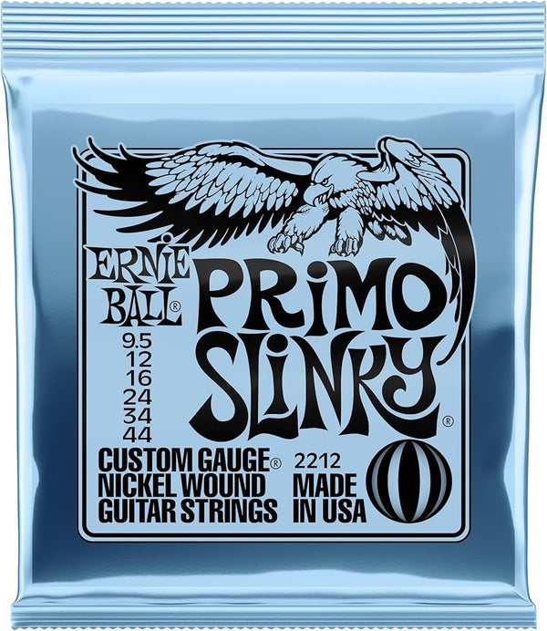 Ernie Ball Primo Slinky Nickel Wound Electric Guitar Strings, 9.5-44 Gauge (P02212)