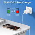 30W USB C Fast Charger Compatible Iphone 16/16 Plus/16 Pro/16 Pro Max/Iphone 15/15 Pro Max/Ipad Pro/Airpods, PD USBC Fast Charging Block Wall Plug