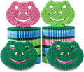 Smilepowo 12 Pack Scrub Sponge,Bulk Sponges,Dual-Sided Multi-Functional Premium Cleaning Sponges,Dishwashing Sponge for Heavy Duty Scouring